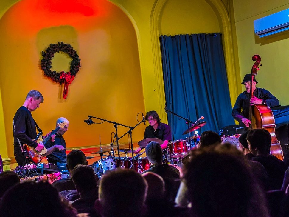 Saccata Quartet: Nels Cline, Chris Corsano, Darin Gray, Glenn Kotche
Photo by Christopher Spiridigliozzi